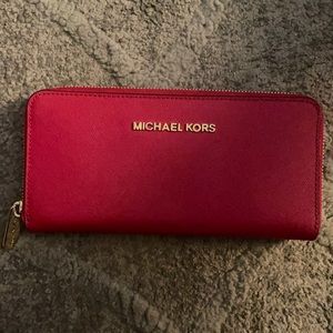 Red Michael Kors wallet